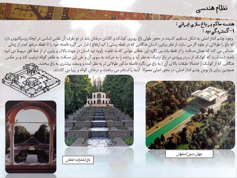 نظام هندسی در باغ ایرانی