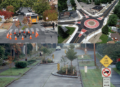 روش های کنترل سرعت توسط تغییرات افقی در سطح راه